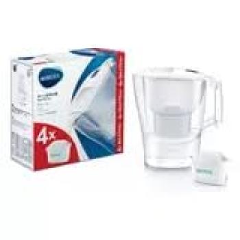 Водоочиститель Brita горшкового типа Емкость Aruna с 4 картриджами Емкость отфильтрованной воды ЖК-дисплей Памятка на день для 4 Модель KBALCW4M Чистый вкус Размер Глубина