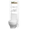 Bathroom Storage Rack Large-Capacity Strong Load-bearing Easy Installation Multi-Layered Freestanding Over-Toilet Storage Shelf