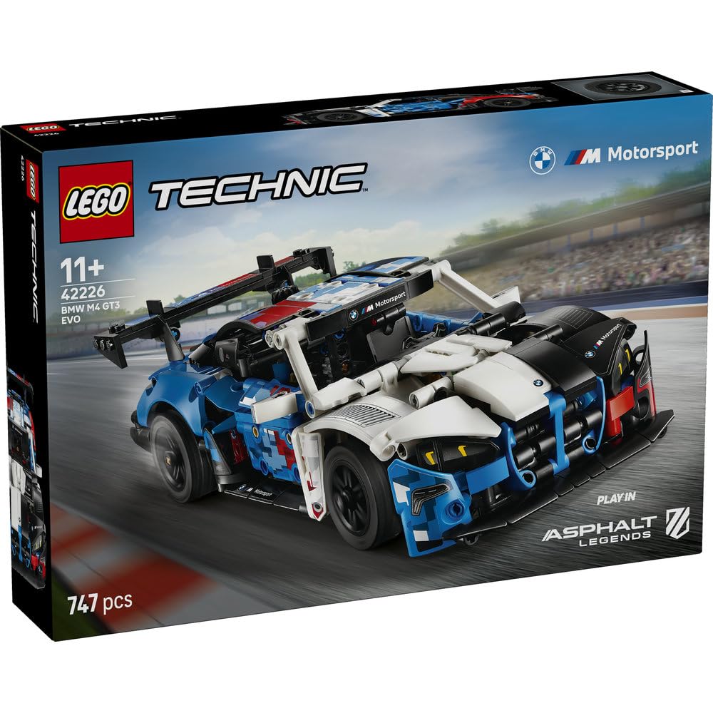 Игрушка LEGO Technic Гоночный автомобиль BMW M4 GT3 EVO - Подарок на день рождения, Строительные блоки, для мальчиков и девочек, Возраст 11, 12, 13 лет, Ученики начальной школы, Транспортное средство