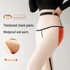 Женские зимние бархатные брюки Shark с эффектом приподнятия бедер, теплые леггинсы Cloud Velvet, стиль Барби