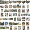 50Pcs Amber Haven Village Stickers Country Suitcase Wall Art Creative Notebook School For Scrapbook Bumper Water Bottle Sticker