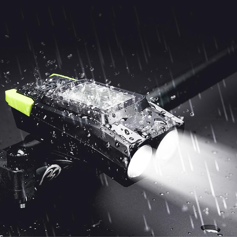 3 в 1 велосипедный компьютер со светодиодной USB перезаряжаемой велосипедной лампой, водонепроницаемый велосипедный рожок, спидометр, велосипедная лампа для MTB дорожного велосипеда