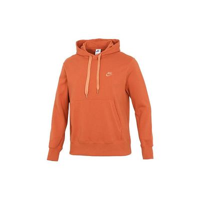 Nike Мужская толстовка с капюшоном из французского терри с вышитым логотипом оранжевого цвета DA0024-881