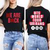 Футболка BTS World Tour 2026, Футболка Bangtan Boys Comeback 2026, Мерч для концерта K-pop с принтом символа, Подарок для фаната ARMY, Винтажная черная футболка BTS