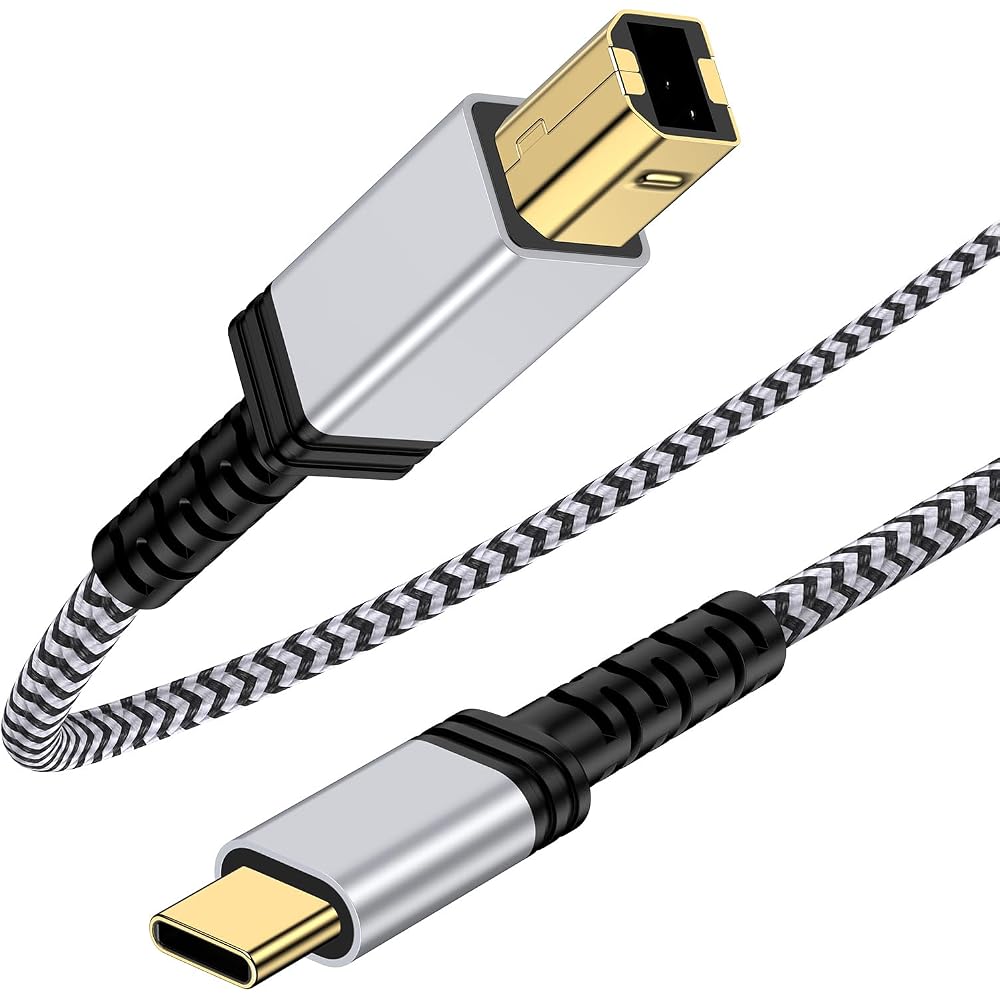 Кабель для принтера, 1,8 м, Type C (папа) на Type B (папа), USB 2.0, позолоченный разъем, USB для принтера...