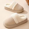 Fashion Comwarm Winter Plush Slippers For Women Indoor Antiskid Warm Cotton Slippers Fur Fluffy Flat Home Slides Lady Casual Furry Shoes