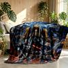 Custom Name Personalized Batman Print Blanket, Home Decor, Bedroom, Sofa, Camping, Couch, Gifts for Birthday Christmas