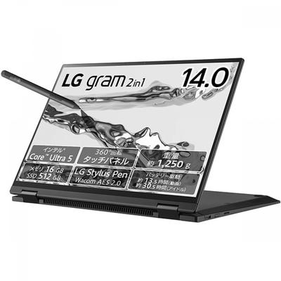Lg Electronics 2 в 1 ноутбук Lg Gram 2In1 14 Core Ultra 5 125h Память 16 ГБ SSD 512 ГБ Windows 11 Home Obsidian Black 14t90s Ma55j