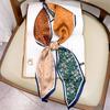 Luxury Long Silk Scarf Female Animal Horse Print Thin Narrow Scarf Bag Hair Band Ribbon Scarfs Women Neckerchief