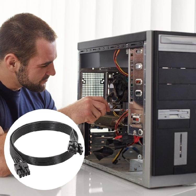 50см кабель питания видеокарты PCIE 8-контактный на 6+2 контакта для блока питания видеокарты с U-терминалами
