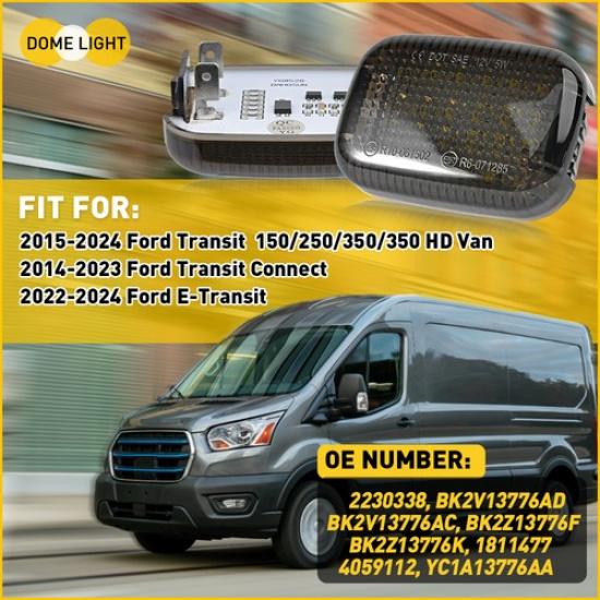 2 шт. Контейнер 24 светодиода Тонированный Фонарь купола для фургона Ford 2015-2024 350 Transit HD