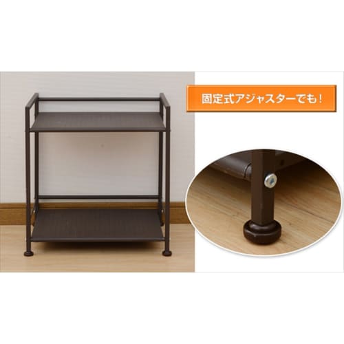 YAMAZEN (YAMAZEN) Steel Rack with Casters, 2 Tiers, White, CPR-50432C(WH)