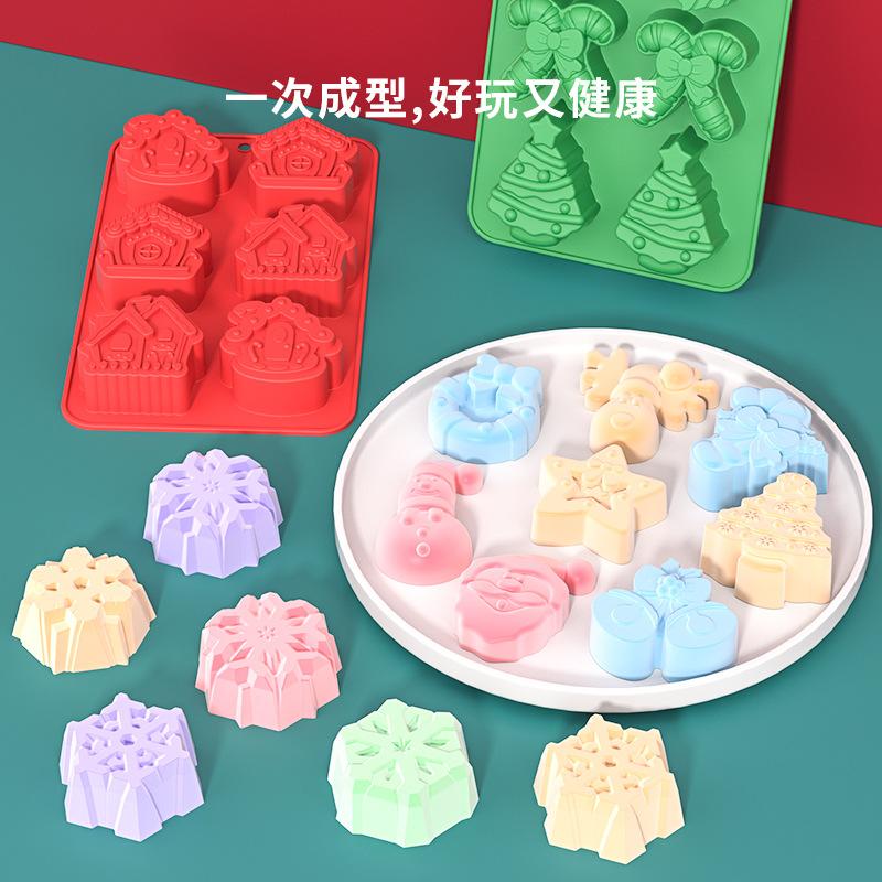 Рождественский пряничный человечек конфетная форма силиконовая форма для печенья шоколадная выпечка торт форма своими руками рождественская атмосфера ароматизированная свеча