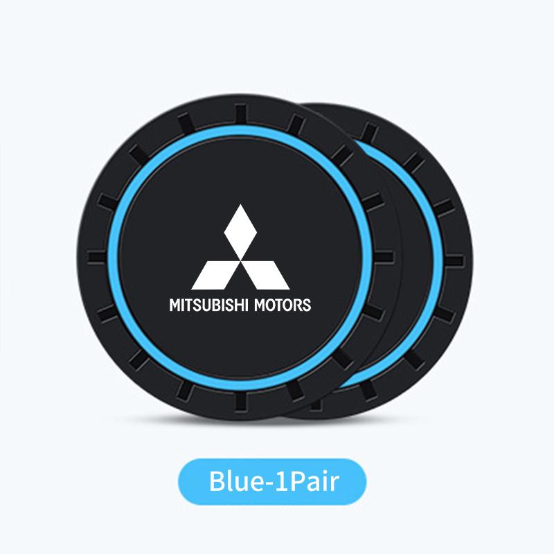 2pcs Silicone Car Water Cup Holder Coaster Anti Slip Pad Mat For Mitsubishi Outlander Pajero Sport Lancer EX ASX L200 Eclipse