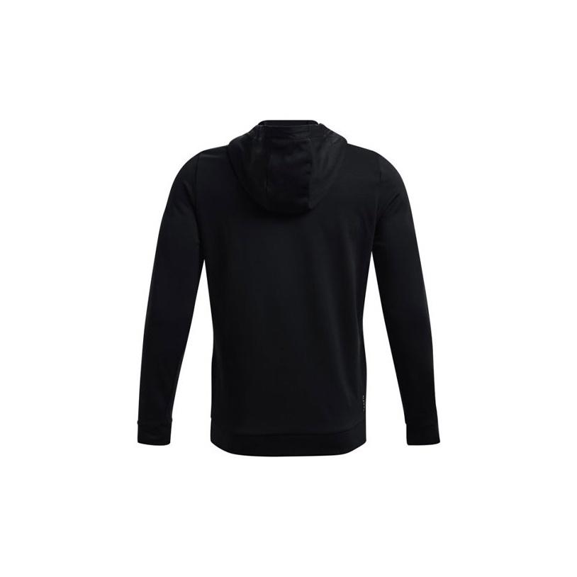 Under Armour Rush Series Универсальная спортивная куртка с капюшоном и принтом логотипа, мужские куртки, черная 1367770-001