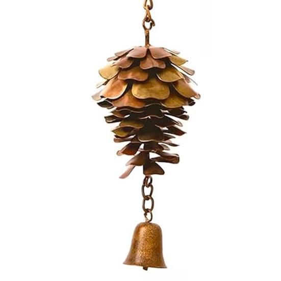 Pine Cone Wind Chime Weather-Resistant Metal Wind Chime Decoration Home Outdoor Garden Patio Balcony Hanging Wind Bell