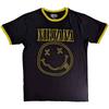 Футболка Nirvana Outline Happy Face Черная Новая