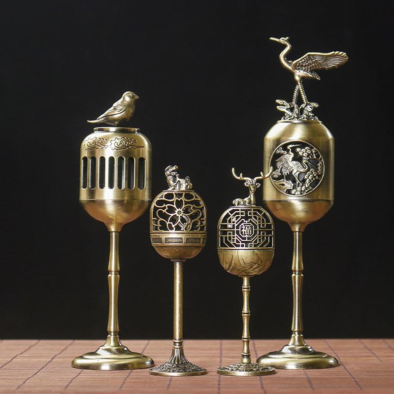 Magpie Hollow Lamp Sandalwood Fragrance Censer Smoking Backflow Incense Holder Tea House Ornaments Study Room Home Decor