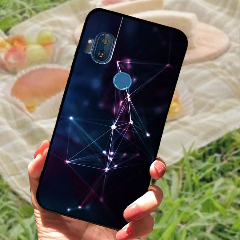Чехол-бампер для Moto One Hyper, силиконовый, мягкий, с рисунком мрамора, черный, для Moto OneHyper, защитный