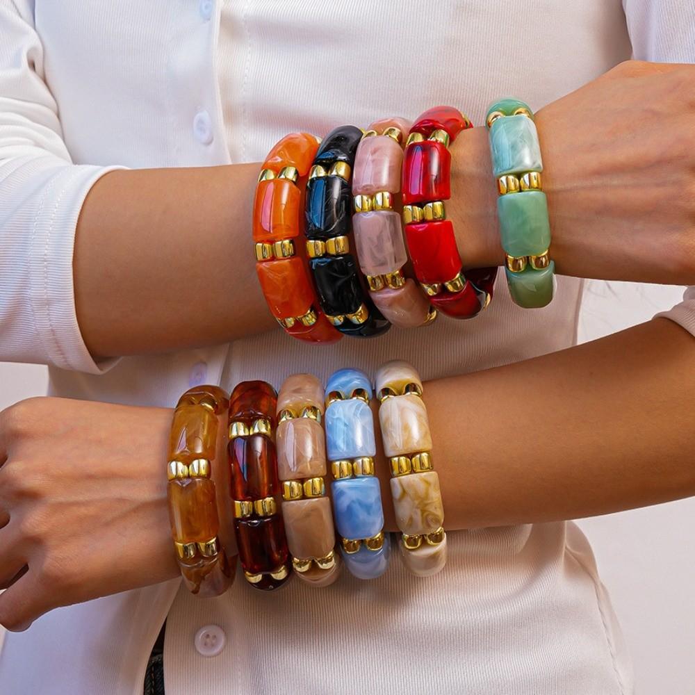 Wide Exaggerated Bracelet Bohemian Wide Chunky Bangles Unique Retro Hand Ring Girls
