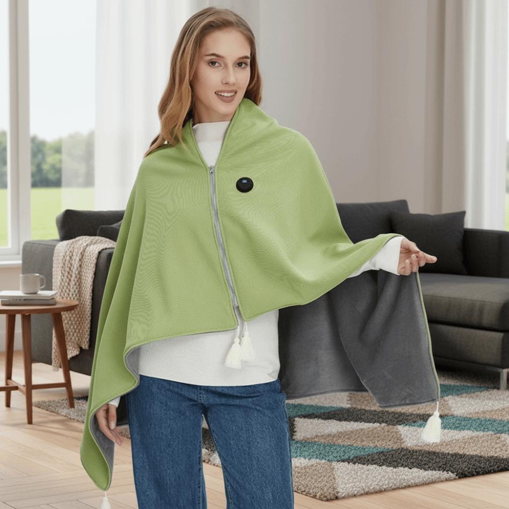 Fast Heating Warmer Shawl Blanket Wearable Design USB Heating Shawl Heating Blanket  Sofa