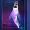 Festival Party Supplies 47 Inch Halloween Hanging Ghost Windsock with LED Lights, Luminous Flying Ghosts Glowing Yard Ornaments Flag Wind Socks