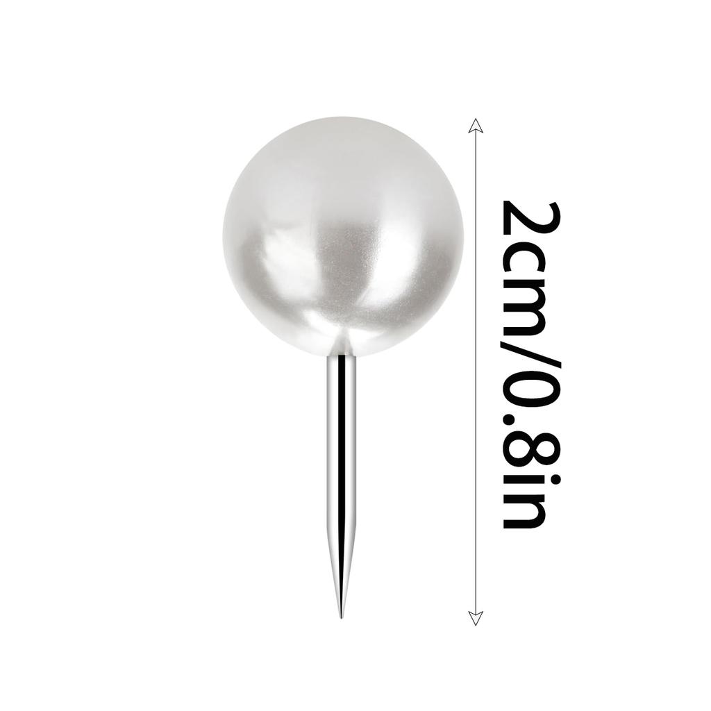20/40 Pcs Pearl White Push Pins Thumb Tacks for Decorative Wall Bulletin Board Corkboard Map Calendar Photo Hanging