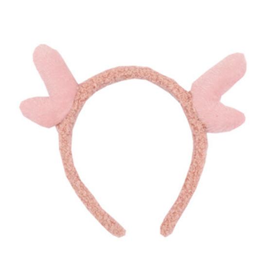 Christmas Headband Plush Reindeer Antlers Headband Holiday Costume Accessories for Christmas Party Favors Photo Booth Props