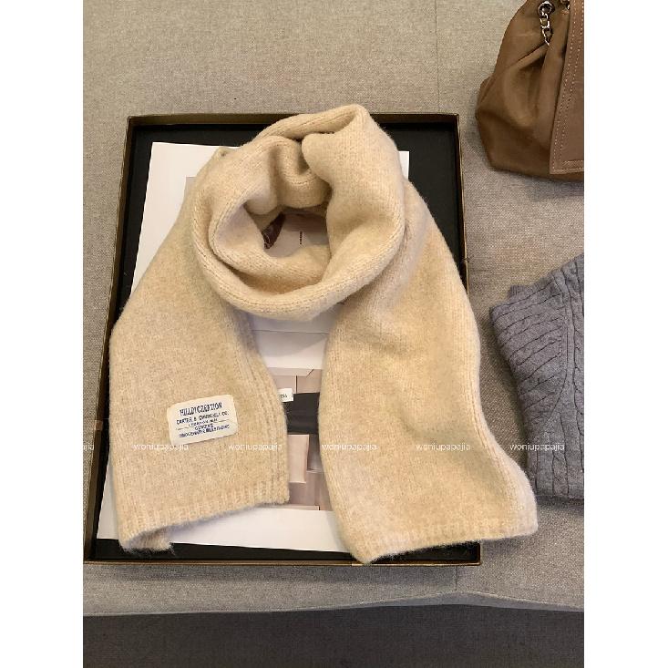 Новый вязаный шерстяной вязаный кашемировый шарф для женщин и пар, новый универсальный однотонный шарф для зимы