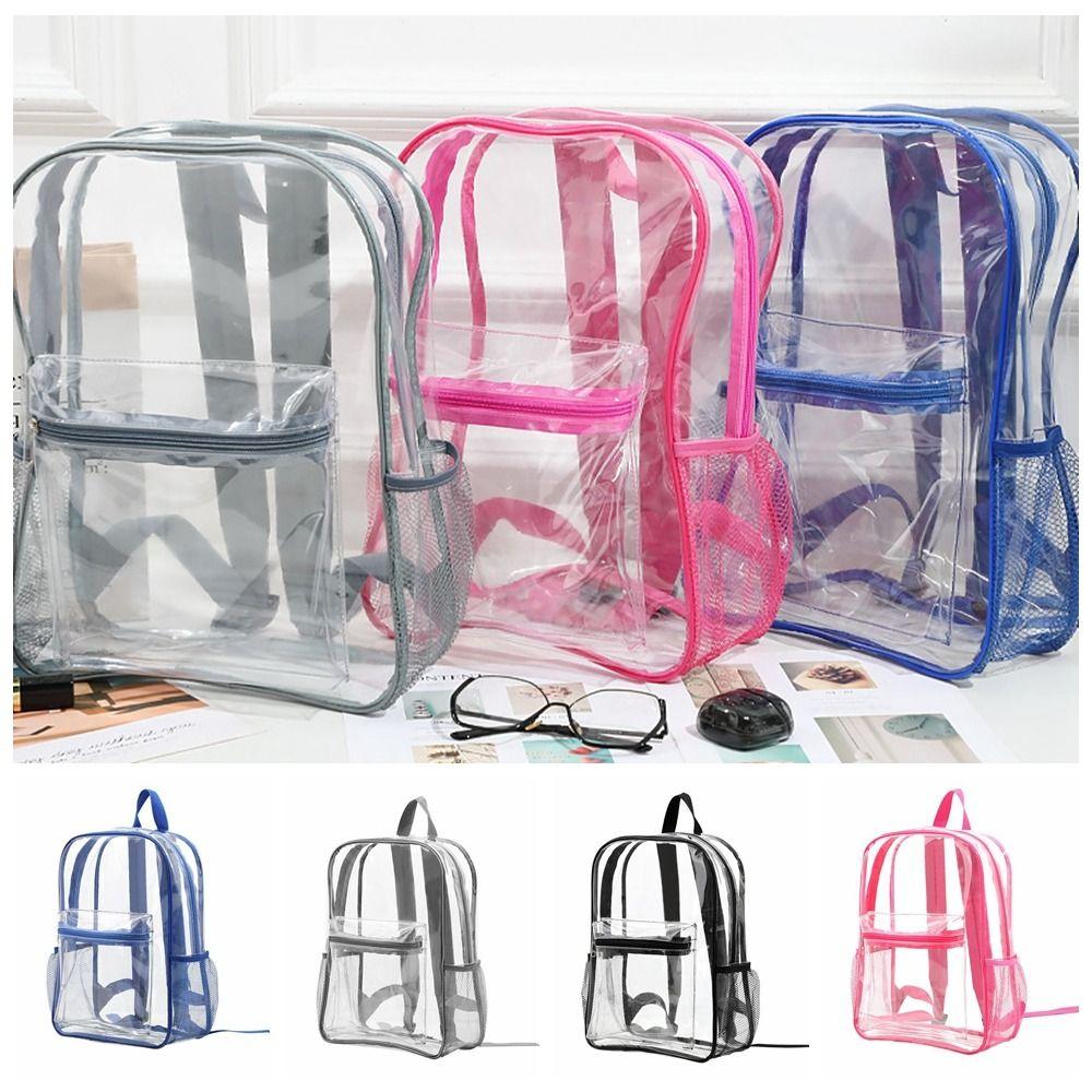Large Capacity Clear Backpack Visible Transparent School Bag Transparent Backpack  Fitness