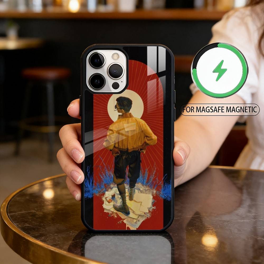 Чехол для телефона G-Game D-Disco E-Elysium для iPhone 17, 16, 15, 14, 13, 12, 11 Plus, Pro Max Магнитный Для Magsafe Беспроводной Зарядки