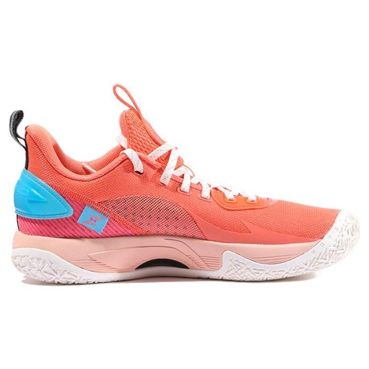 Li Ning Flash 7 Anti-Slip Wear-Resistant Shock Absorption Low-Top Basketball Shoes Men Sneakers Tea-Flower-Red ABPT013-8
