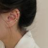 Simple C-shaped Adjustable Earbone Clip Earrings Women's Korean Temperament No Ear Piercings Earclip Diamond Small Earrings