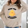 Duck You Смешной женский пуловер с капюшоном You Ducking Motherquacker Мультфильм Классическая толстовка Милая утка Модные повседневные толстовки и свитшоты для женщин