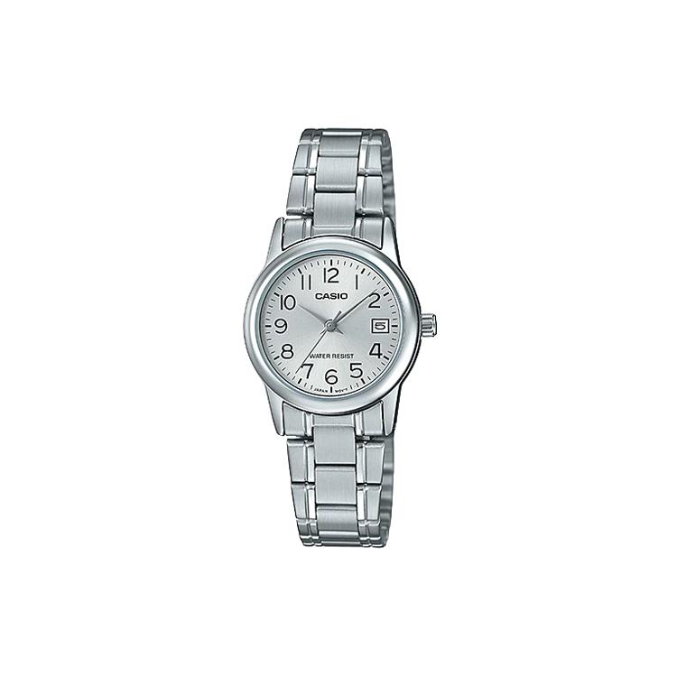 Casio Женские часы стандартной серии Серебристые LTP-V002D-7B LTP-V002D-7B