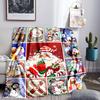 Santa Snowman Friendship Blanket Lightweight Flannel Bedding Blanket Perfect for Travel, Camping, Living Rooms, Offices, Sofas, Fan Christmas gift