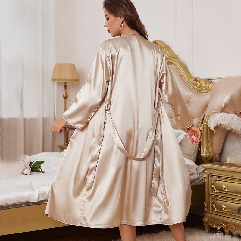 Women Pajamas Ladies Nightgowns Satin Robes Nightdress