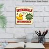 2D Flat - 1pc, Retro Metal Sign, Decorative Plaque and Ornament, Theme of A Little Yellow Duck in An Amusement Park, Nostalgic Fun Style, Decoration