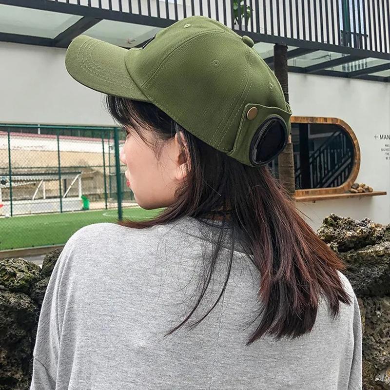 Женщина с кошачьими ушками, очки-авиаторы, бейсболка, красивые солнцезащитные очки, шапка с утиным языком
