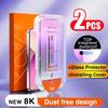 2шт кристальное пылезащитное HD закаленное стекло для iPhone 16 13 11 12 Pro Max Mini XS MAX X 15 14 PRO MAX PLUS Защитная пленка для экрана