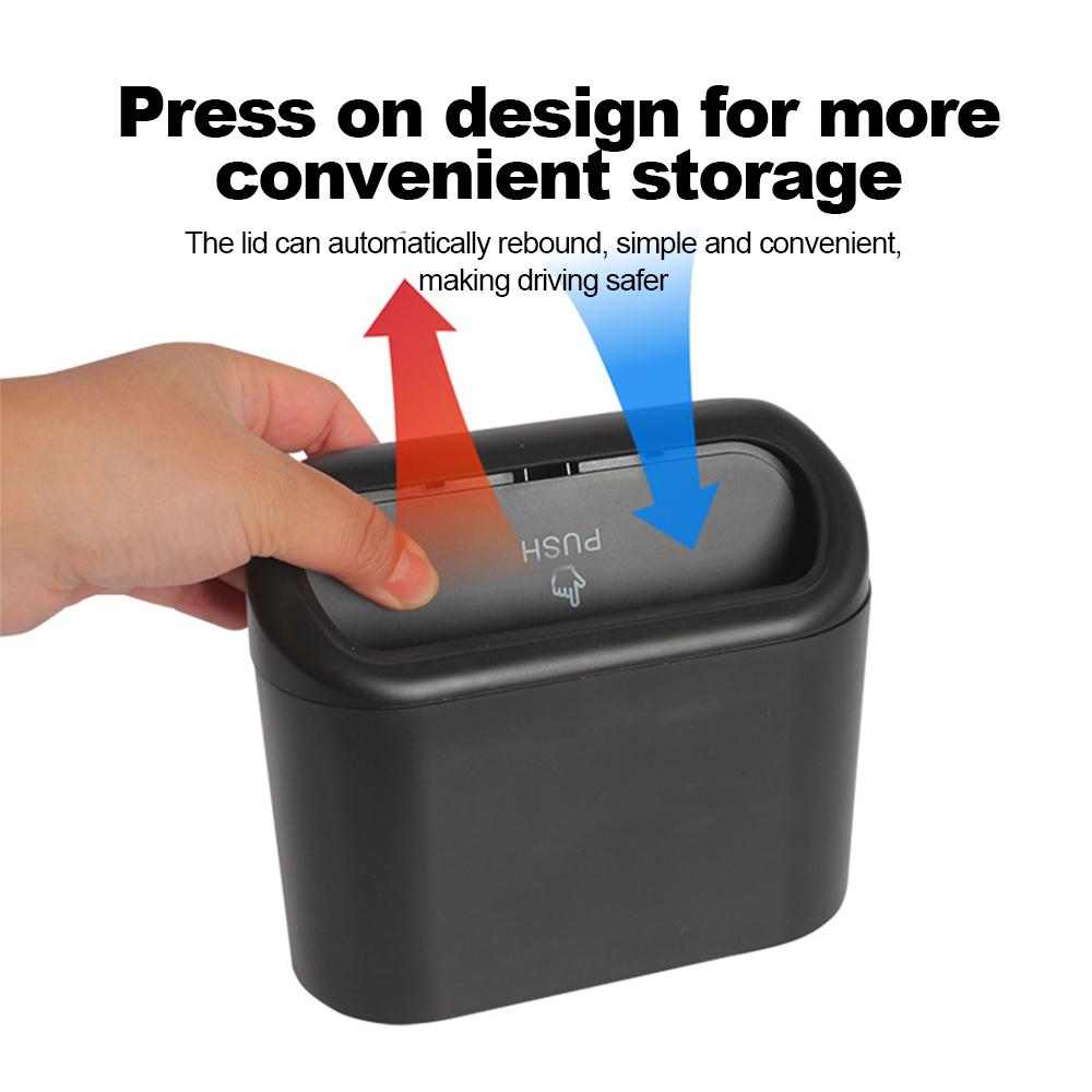 Подвесной автомобильный контейнер для хранения в салоне автомобиля, мини-корзина для мусора, мусорное ведро с крышкой для автомобиля, офиса, дома, автохранилище, аксессуары