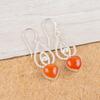 Natural Carnelian Gemstone 925 Sterling Silver Handmade Jewelry Earrings 2.00" EE-32-28