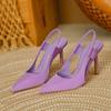 Fashion Luxury 2024 Pink Pointed High Heels Women's Slender High Heels Elegant New French Style Headed High Quality Summer Sandals