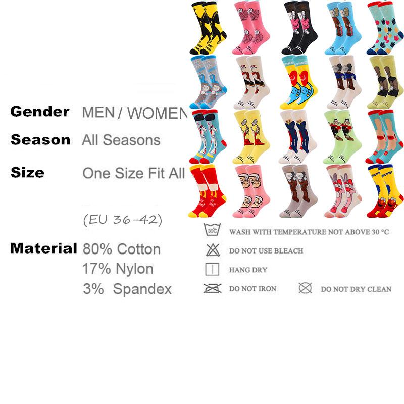 High Quality Custom Calcetines Socken Comic Character Cotton Funky Funny Cartoon Women Socks