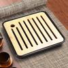Bamboo Kung Fu Tea Tray Chinese Style,Drainage Reservoir,Gift,Small with Water Storage Table Serving