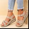 Sandals For Women 2024 New Soft Bottom Wedge Heels Sandals Summer Platform Sandalias Mujer Elegant Wedges Women's Sandals Shoes