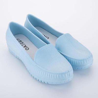 Резиновые сапоги. Женские водонепроницаемые дождевые сапоги с неглубоким носком и низким верхом. Удобная нескользящая обувь на плоской подошве. Женская обувь для медсестер. Туфли в горошек.