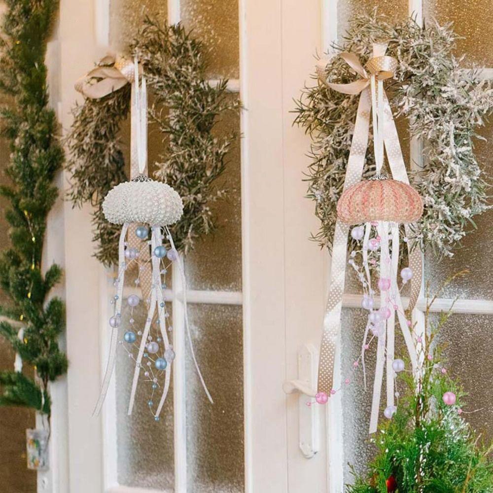 Exquisite Jellyfish Prism Pendant DIY Sunlight Capture Collector Sea Shell Wind Chimes Wedding