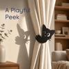 1 Pair Fashion Curtain Tieback Creative Curtain Buckle Ornament Black Cat Curtain Straps  Decoration