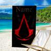 Custom Name Ultrasoft Beach Towel With Assassin'S Themeideal For Pool Camping Diving Perfect Travel Essential Vibrant Beach Towel